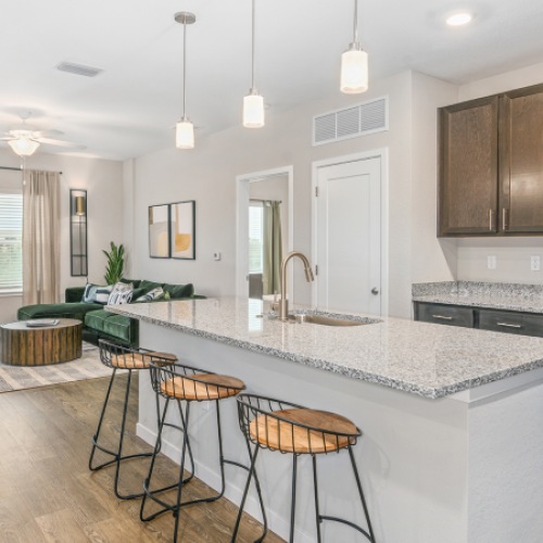 Two Bedroom Model - Kitchen/Living Room Two Bedroom Model - Kitchen/Living Room